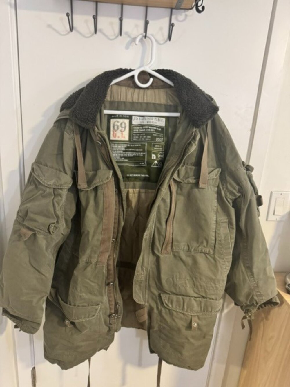 Gap Jeans Winter Parka - Olive Green, Size 2XL